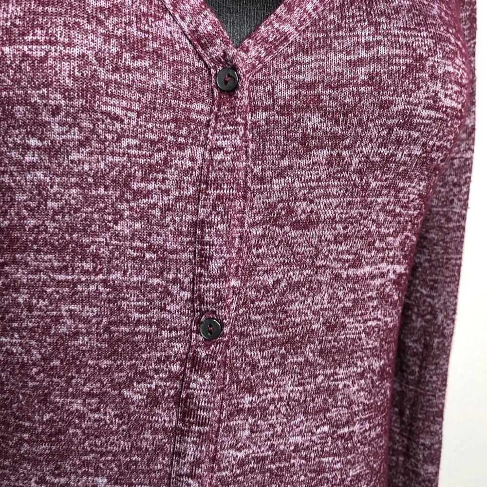 Aeropostale Cardigan Burgundy Marled Button Down Longline Duster Size XS - Picture 6 of 11